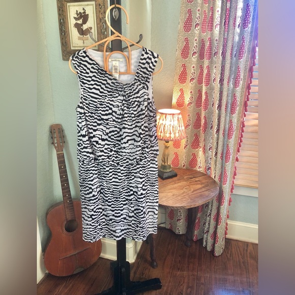 Zebra Print Laundry by Design Sleeveless Jersey Dress - Picture 3 of 9